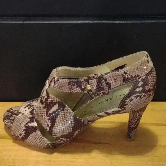 Anne Klein iflex faux snake‎ skin heels size 7M - Picture 4 of 6
